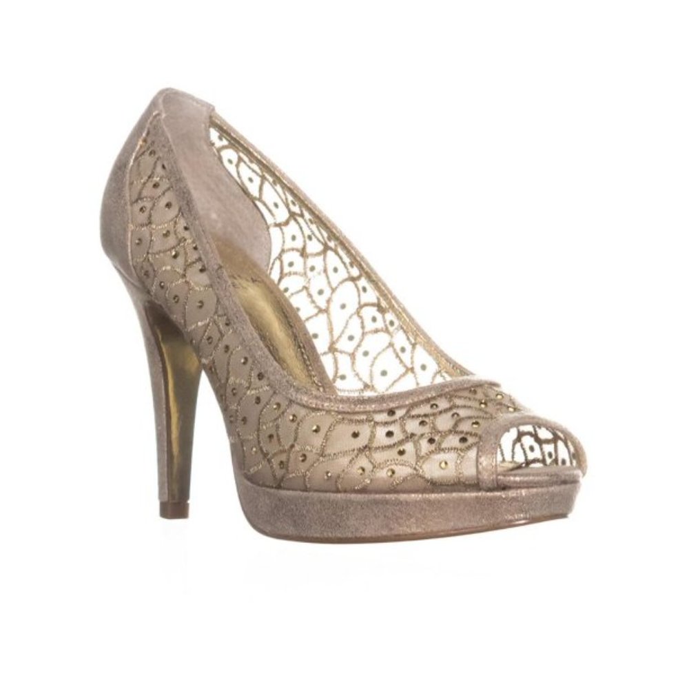 Adrianna Papell Gold Mesh Geslyn Platform Heel